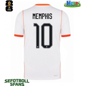 Nederländerna Memphis Depay #10 Bortatröja VM 2026 Kortärmad
